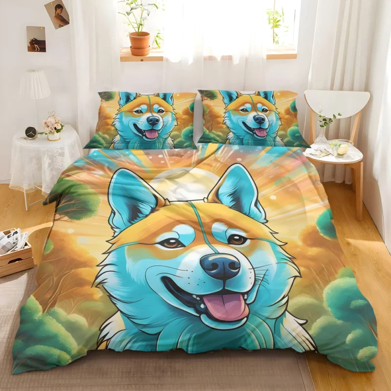 Dog Stoic Protector Akita Guardian Bedding Set 2