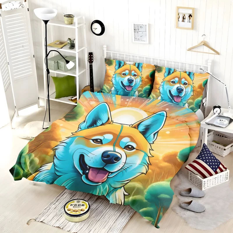 Dog Stoic Protector Akita Guardian Bedding Set