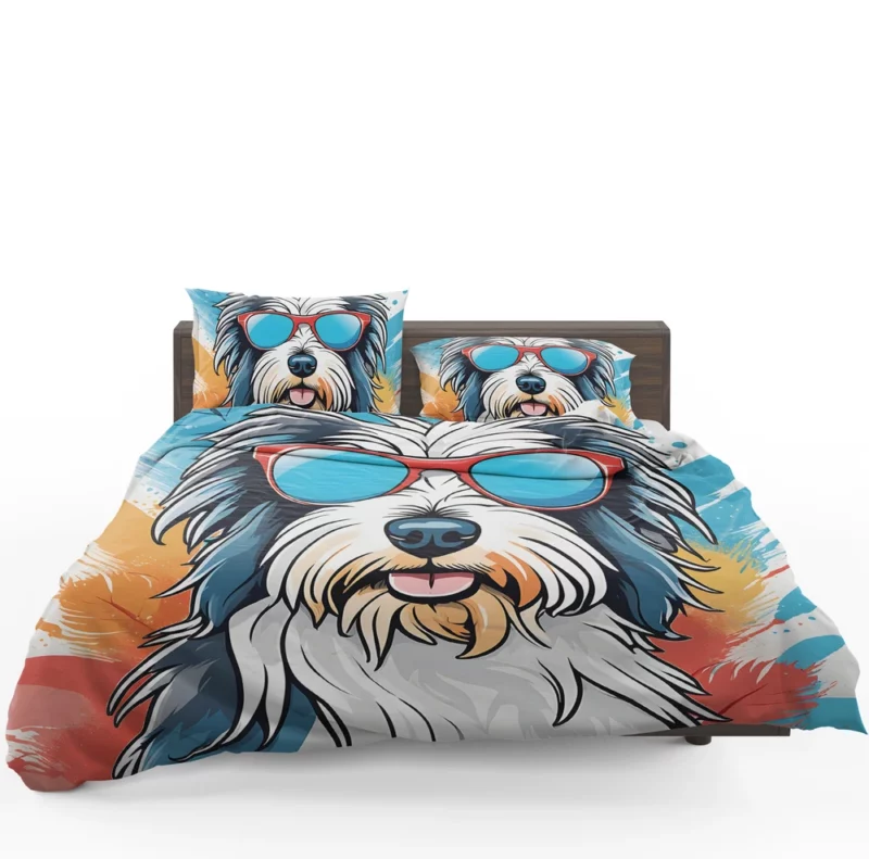 Dog Versatile Companion Bearded Collie Beauty Bedding Set 1