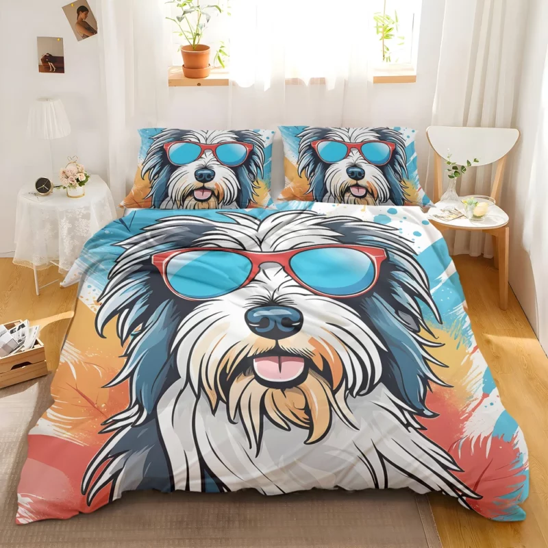 Dog Versatile Companion Bearded Collie Beauty Bedding Set 2