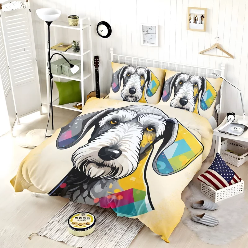 Dog Versatile Companion Bedlington Terrier Beauty Bedding Set