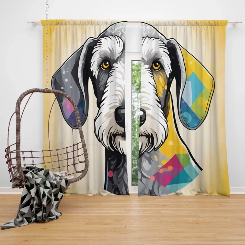 Dog Versatile Companion Bedlington Terrier Beauty Curtain