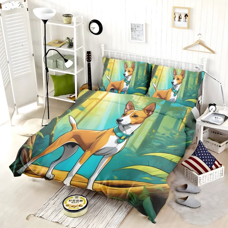 Dog Vocal Guardian Basenji Protector Bedding Set