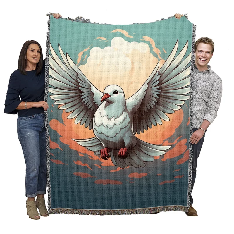 Dove Icon Design Woven Blanket