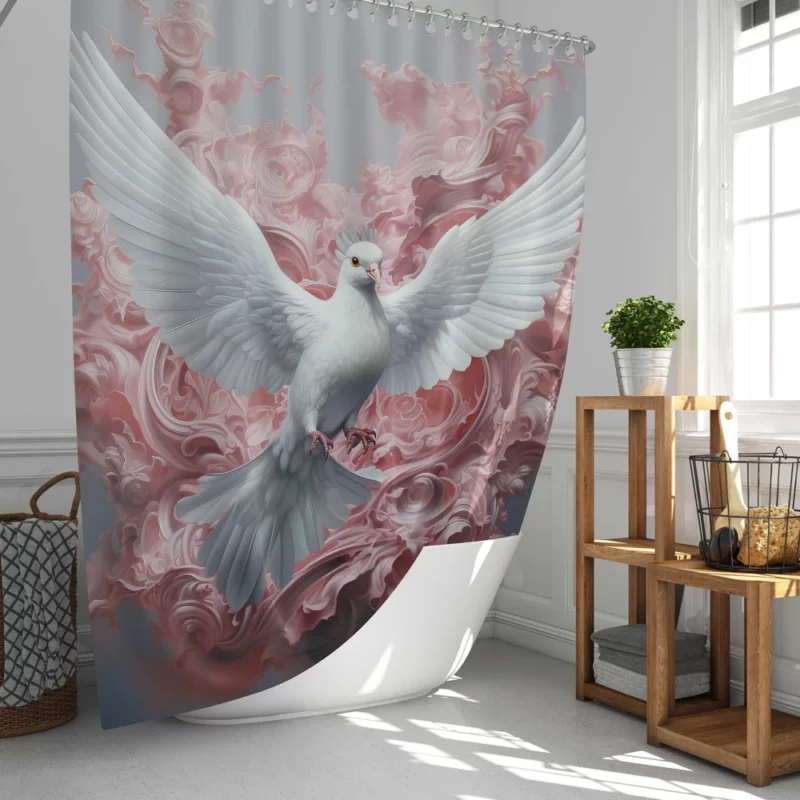 Dove Sky Painting Shower Curtain