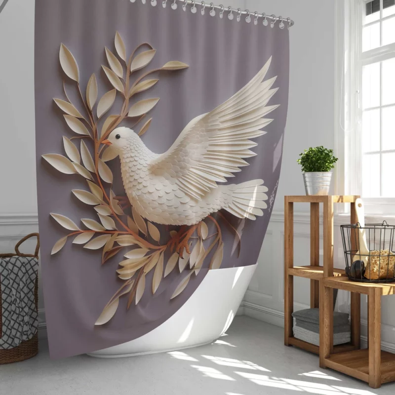 Dove Stone Wall Artwork Shower Curtain