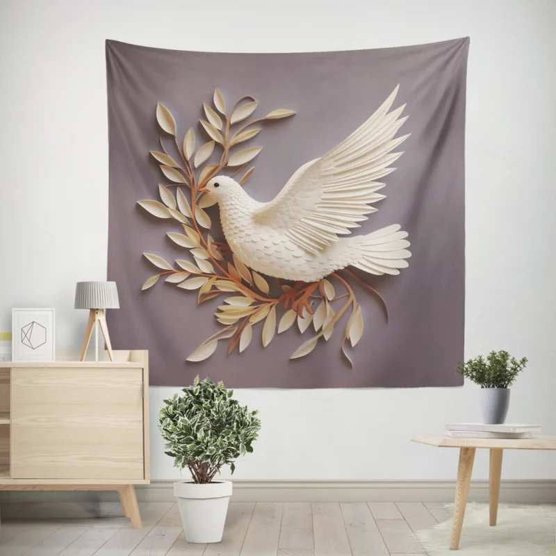 Dove Stone Wall Artwork Wall Tapestry