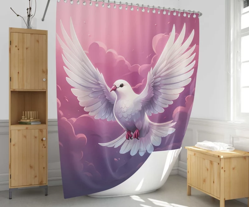 Dove Vector Logo Shower Curtain 1