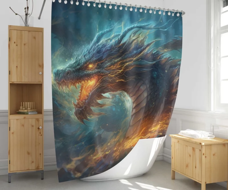 Dragon Spirit Encounter Shower Curtain 1