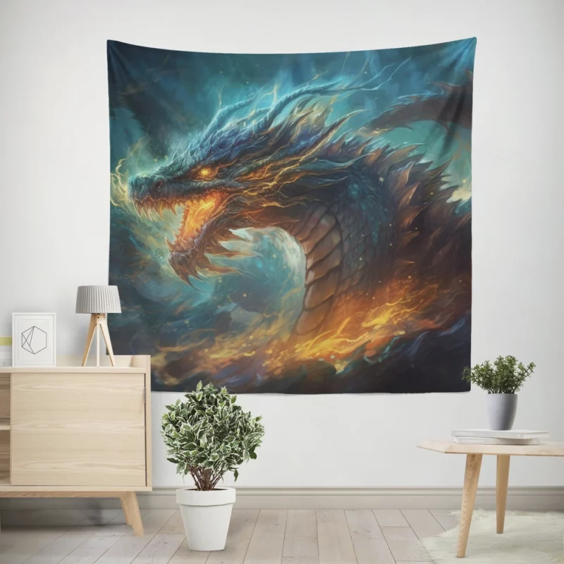 Dragon Spirit Encounter Wall Tapestry