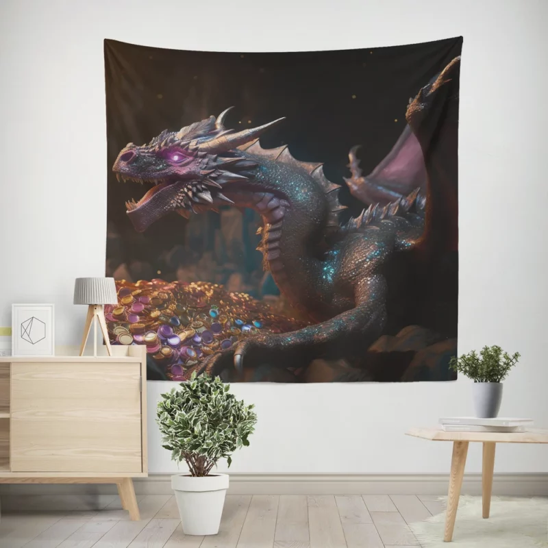 Dragons Fantasy Artwork Wall Tapestry