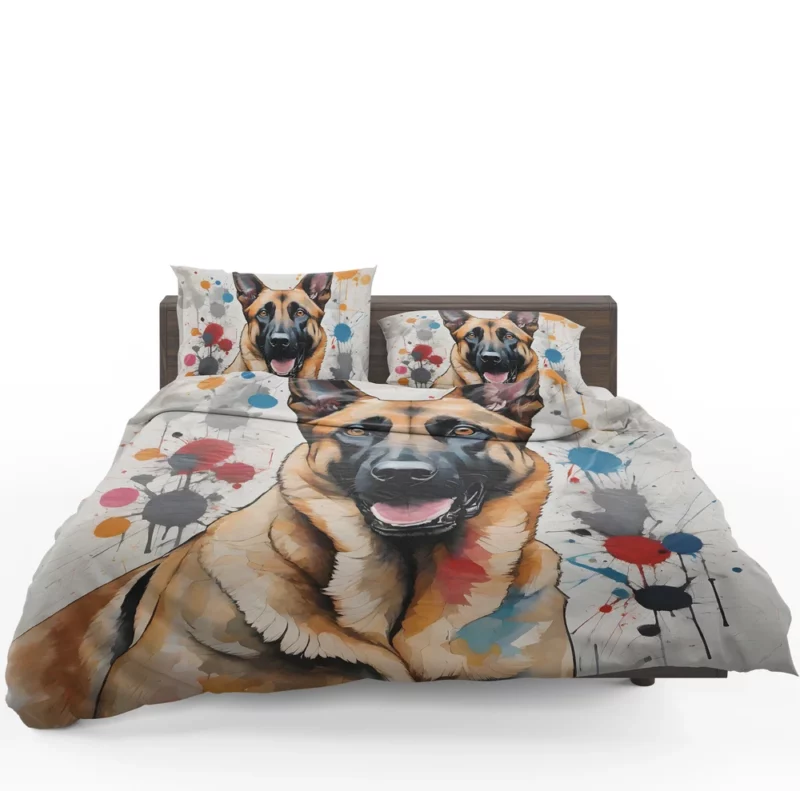 Dynamic Belgian Malinois Dog Canine Athlete Bedding Set 1