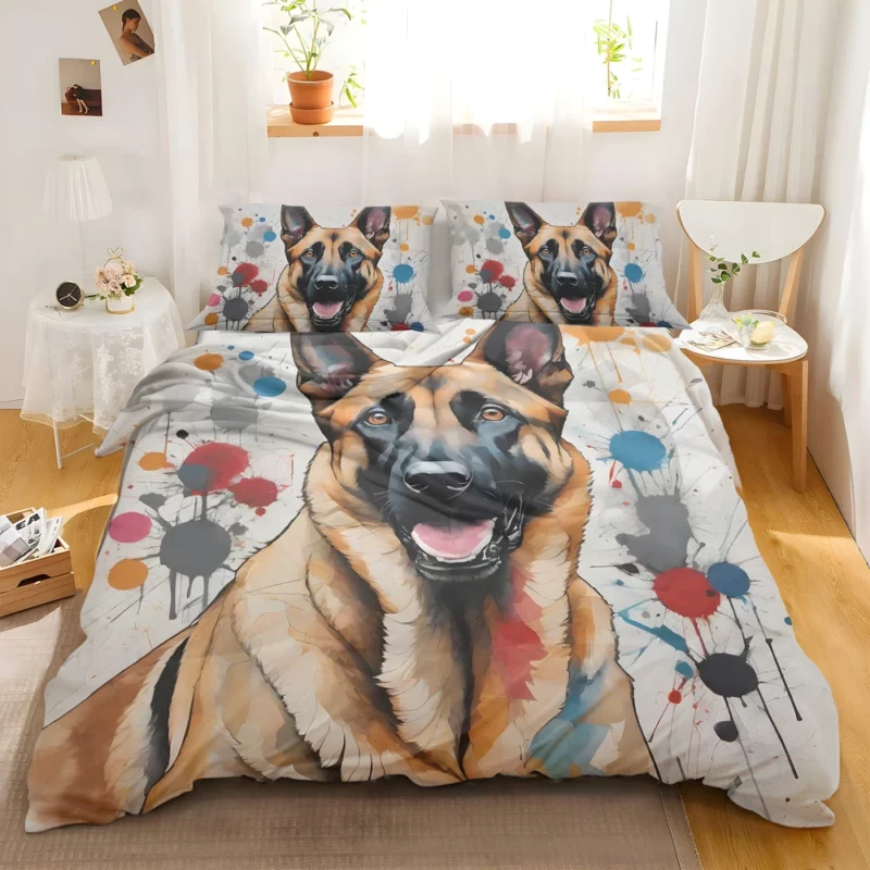 Dynamic Belgian Malinois Dog Canine Athlete Bedding Set 2