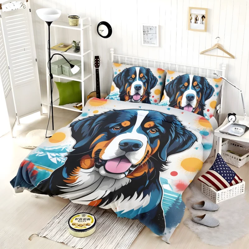 Dynamic Bernese Mountain Dog Performer Bedding Set