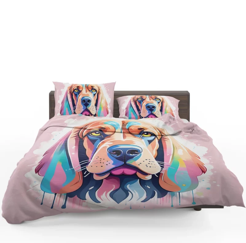 Dynamic Bloodhound Dog Performer Bedding Set 1