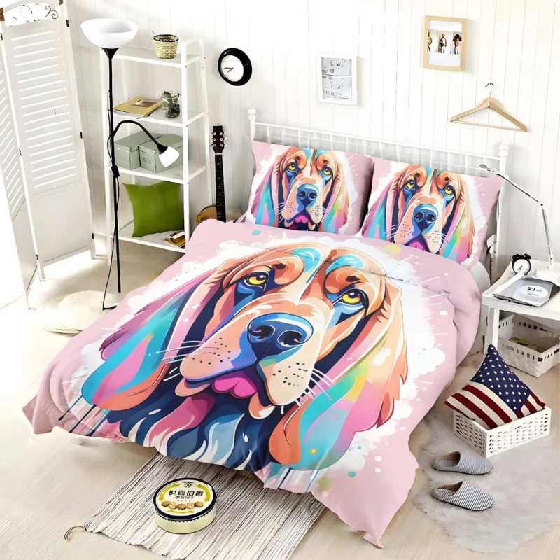 Dynamic Bloodhound Dog Performer Bedding Set