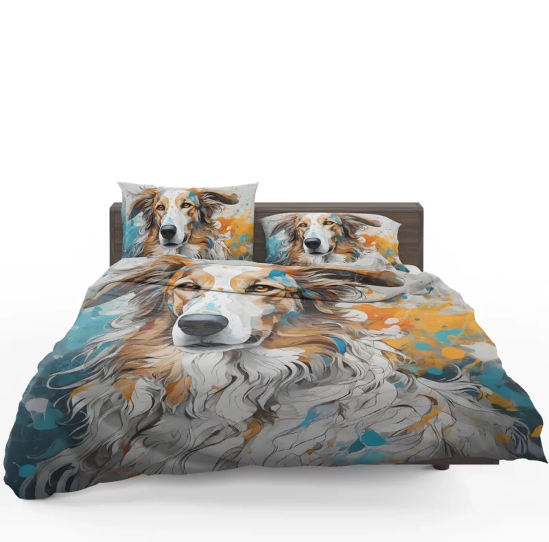 Dynamic Borzoi Dog Performer Bedding Set 1