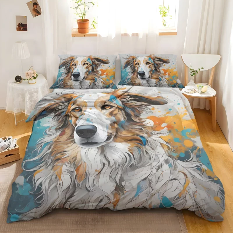 Dynamic Borzoi Dog Performer Bedding Set 2