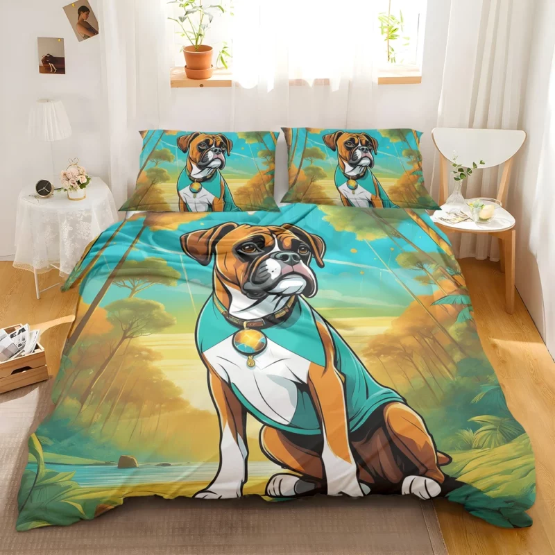 Dynamic Boxer Dog Performer Bedding Set 2