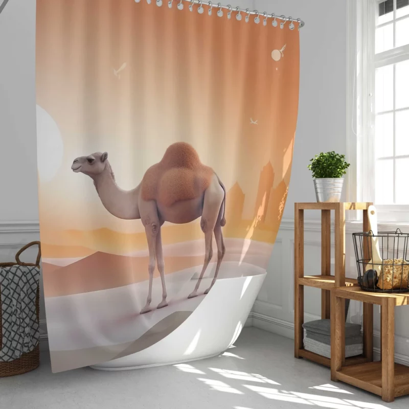 Eid al-Adha Camel Artwork Shower Curtain