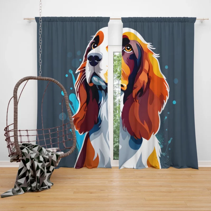 Elegance Welsh Springer SpanielDog Breed Curtain