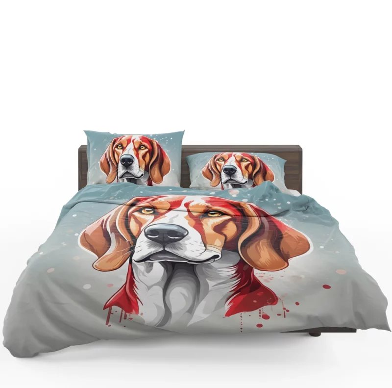 Elegant American Foxhound Beauty Dog Style Bedding Set 1