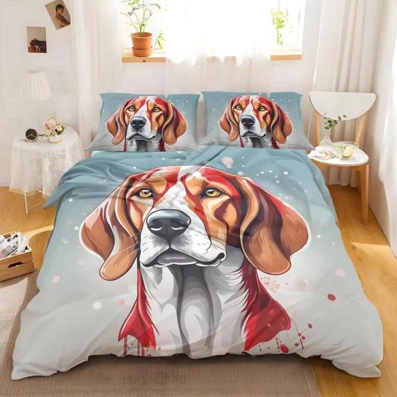 Elegant American Foxhound Beauty Dog Style Bedding Set 2