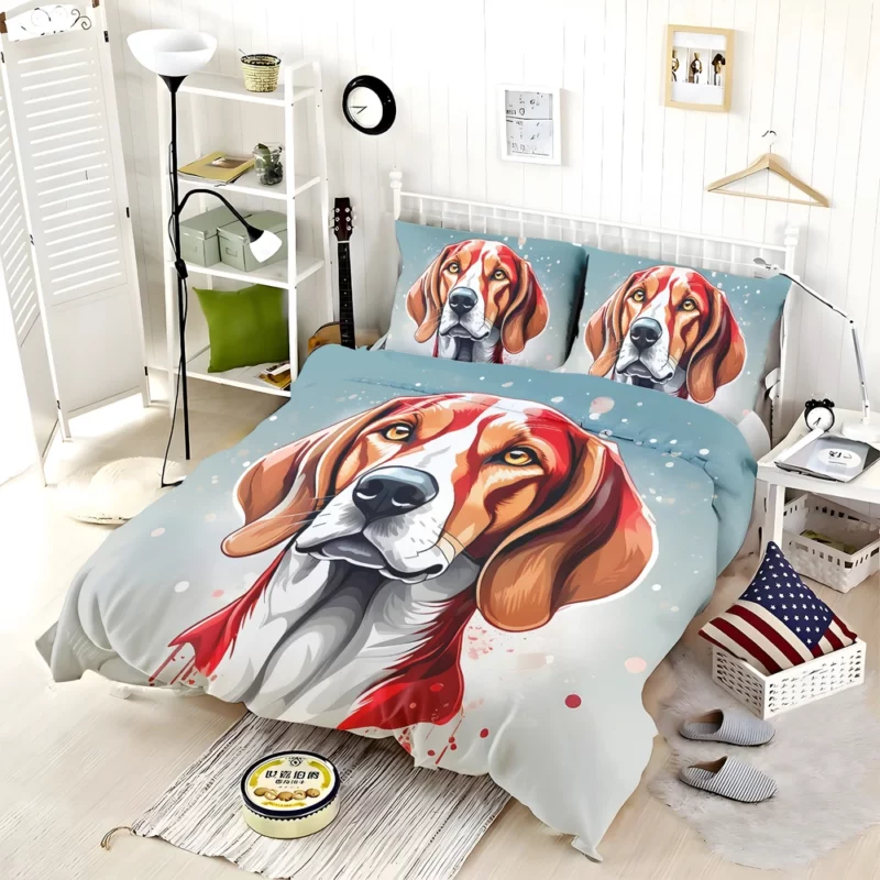 Elegant American Foxhound Beauty Dog Style Bedding Set