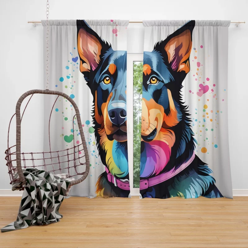 Elegant Beauceron Beauty Dog Grace Curtain