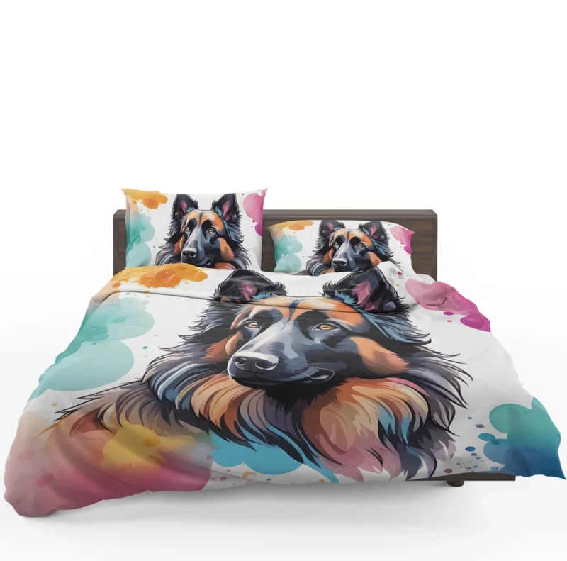 Elegant Belgian Sheepdog Dog Majesty Bedding Set 1