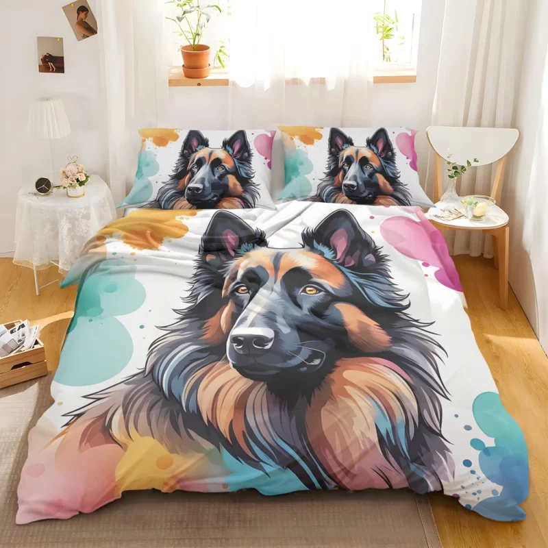 Elegant Belgian Sheepdog Dog Majesty Bedding Set 2