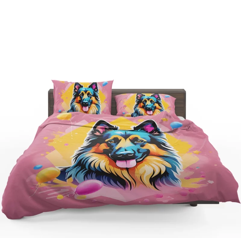 Elegant Belgian Tervuren Dog Charmer Bedding Set 1