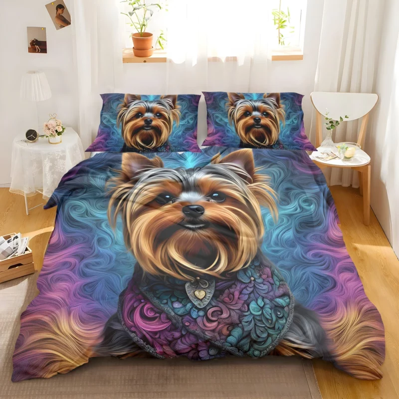 Elegant Joy Playful Yorkshire Terrier Companion Bedding Set 2