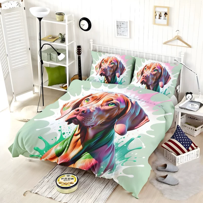 Elegant Vizsla Sporting Dog Breed Bedding Set