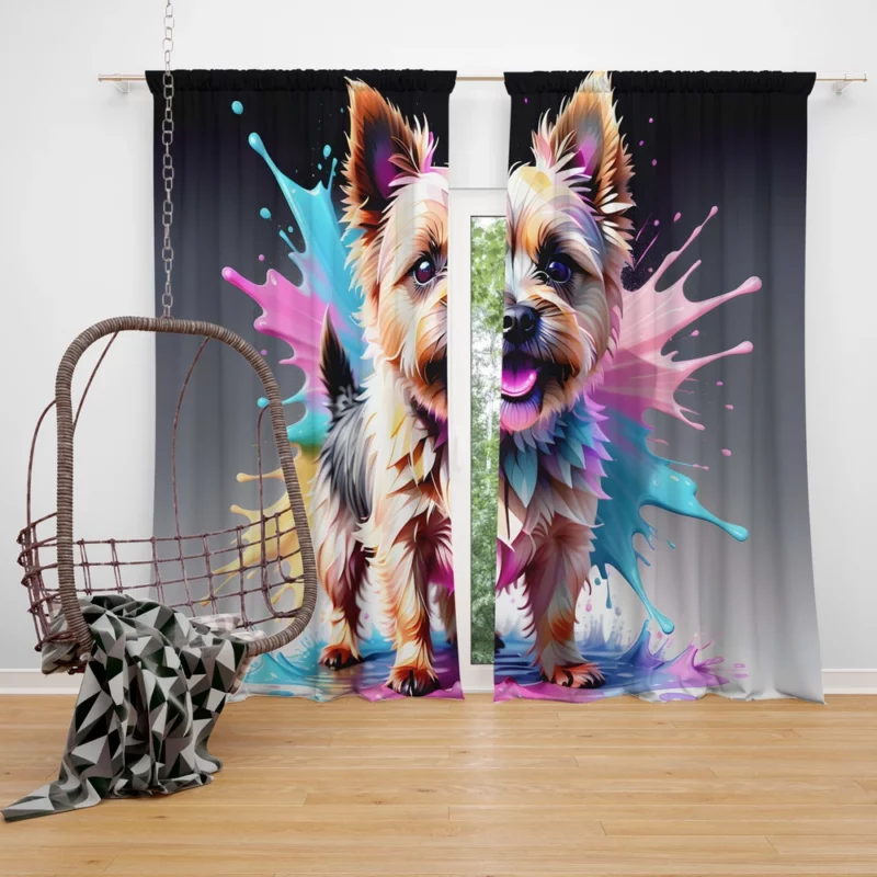 Endearing Cairn Terrier Beloved Dog Curtain