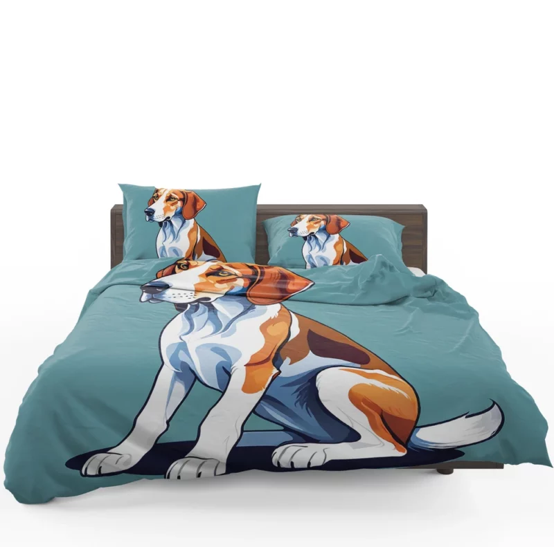 Energetic American Foxhound Spirit Dog Vigor Bedding Set 1