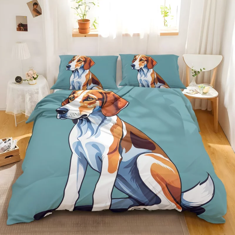 Energetic American Foxhound Spirit Dog Vigor Bedding Set 2