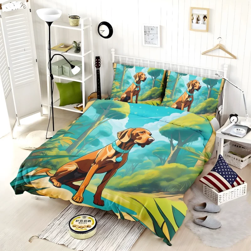 Energetic Beauty Vizsla Dog Bedding Set