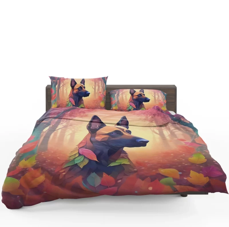 Energetic Belgian Malinois Dog Athlete Bedding Set 1