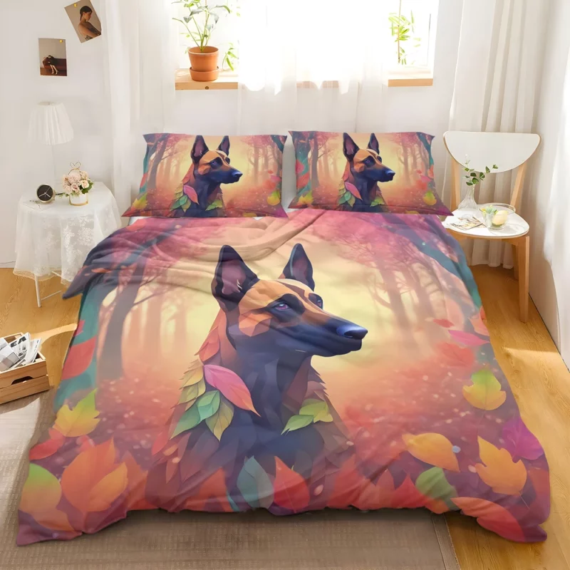 Energetic Belgian Malinois Dog Athlete Bedding Set 2