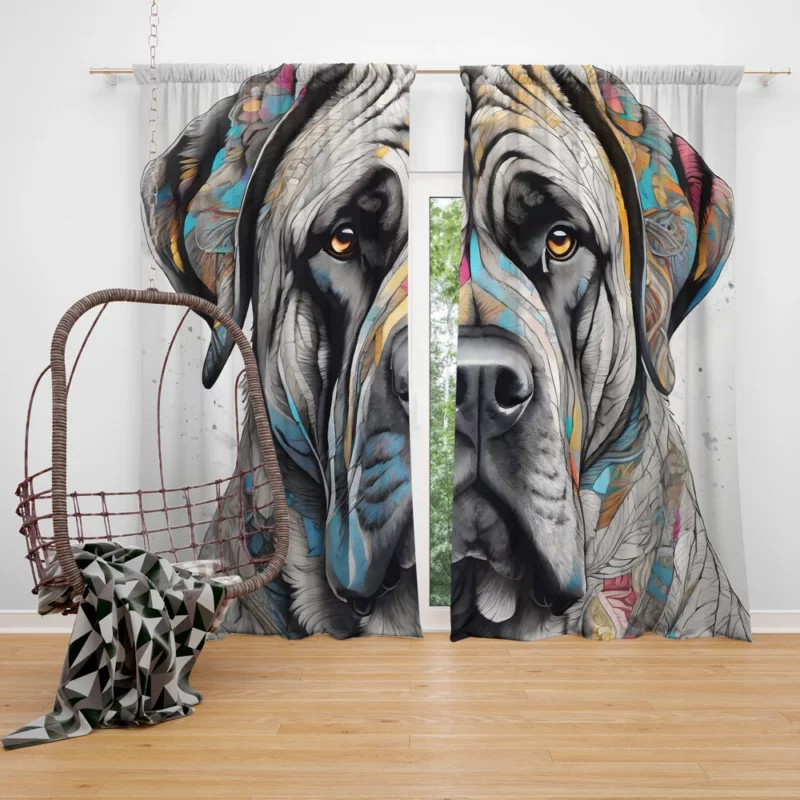 English Mastiff Birthday Bond Teen Companion Curtain