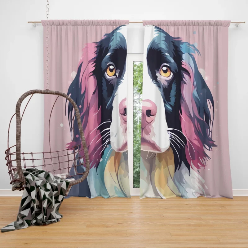 English Springer Spaniel Birthday Bond Teen Companion Curtain