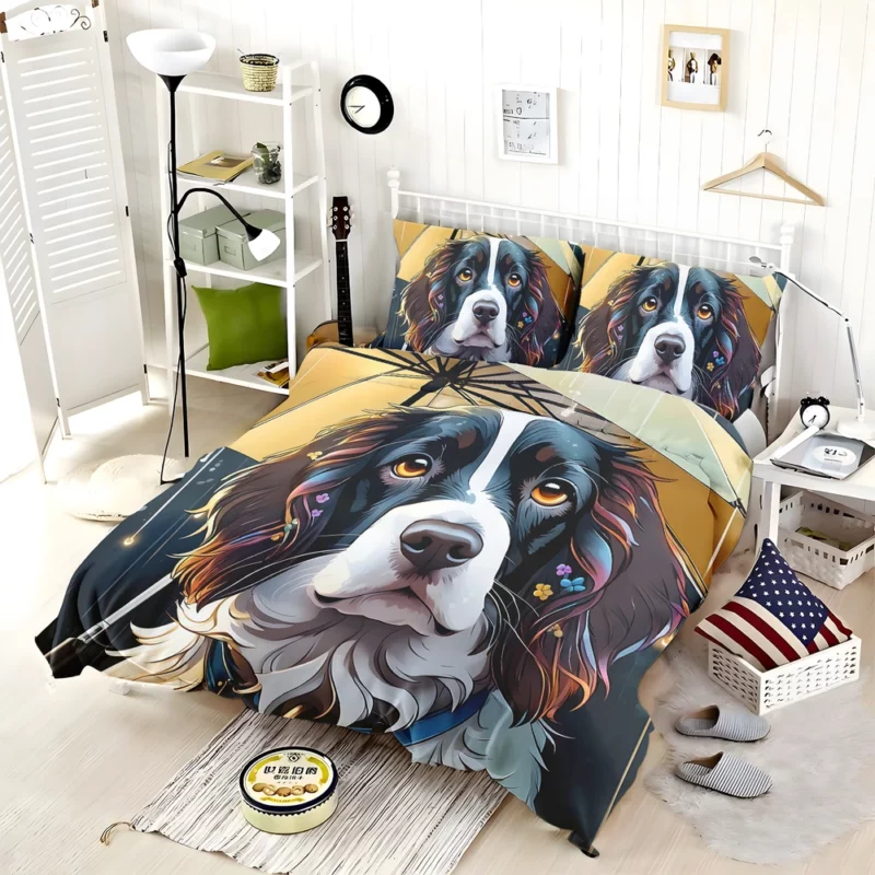 English Springer Spaniel Pup Teen Birthday Surprise Bedding Set