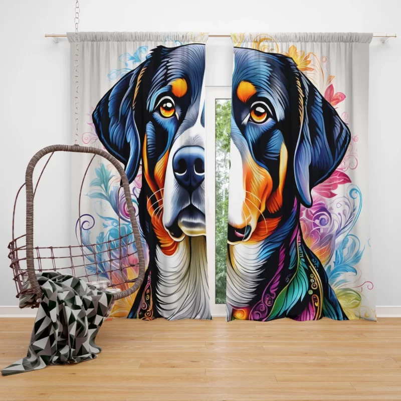 Entlebucher Mountain Birthday Surprise Teen Delight Curtain