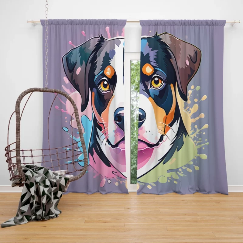 Entlebucher Mountain Dog Love Teen Heartfelt Gift Curtain