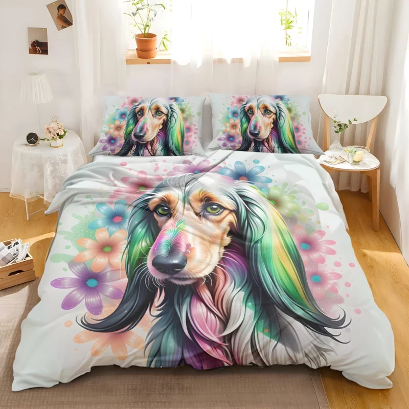 Ethereal Elegance Afghan Hound Dog Bedding Set 2