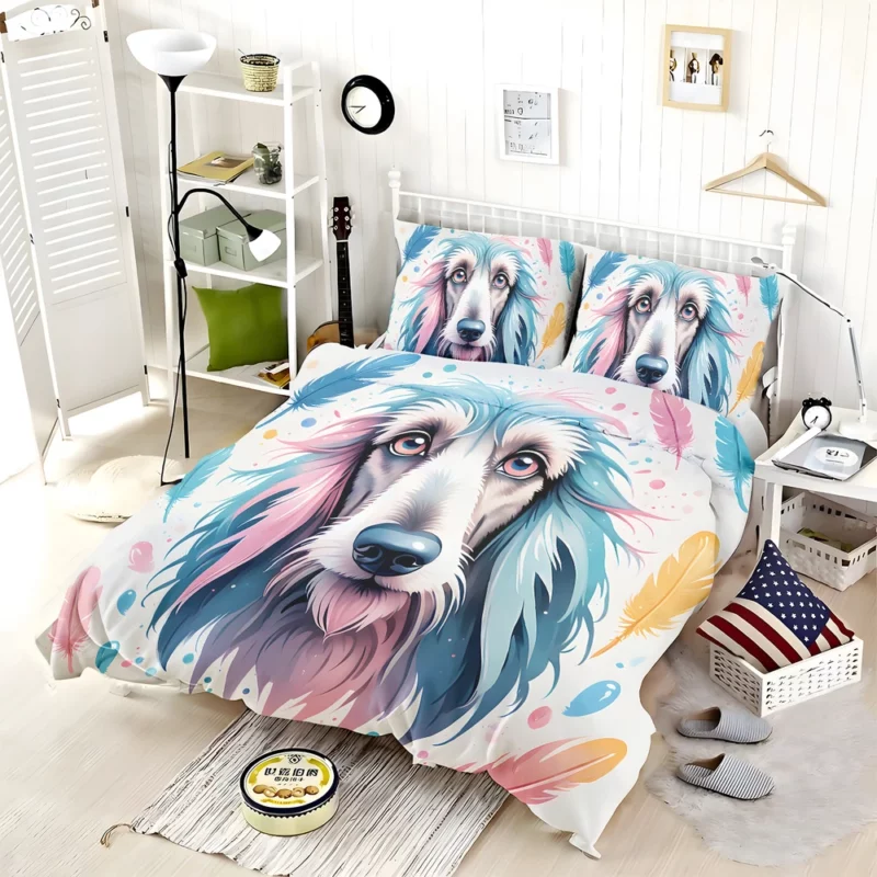 Exquisite Afghan Elegance Dog Charms Bedding Set