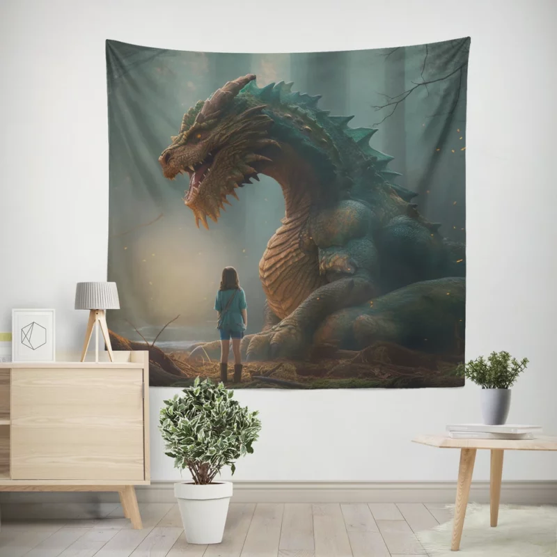 Fantasy Dragon Artwork Wall Tapestry