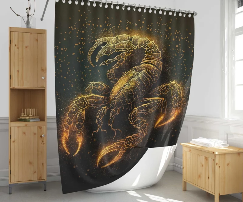 Fantasy Scorpio Zodiac Art Shower Curtain 1