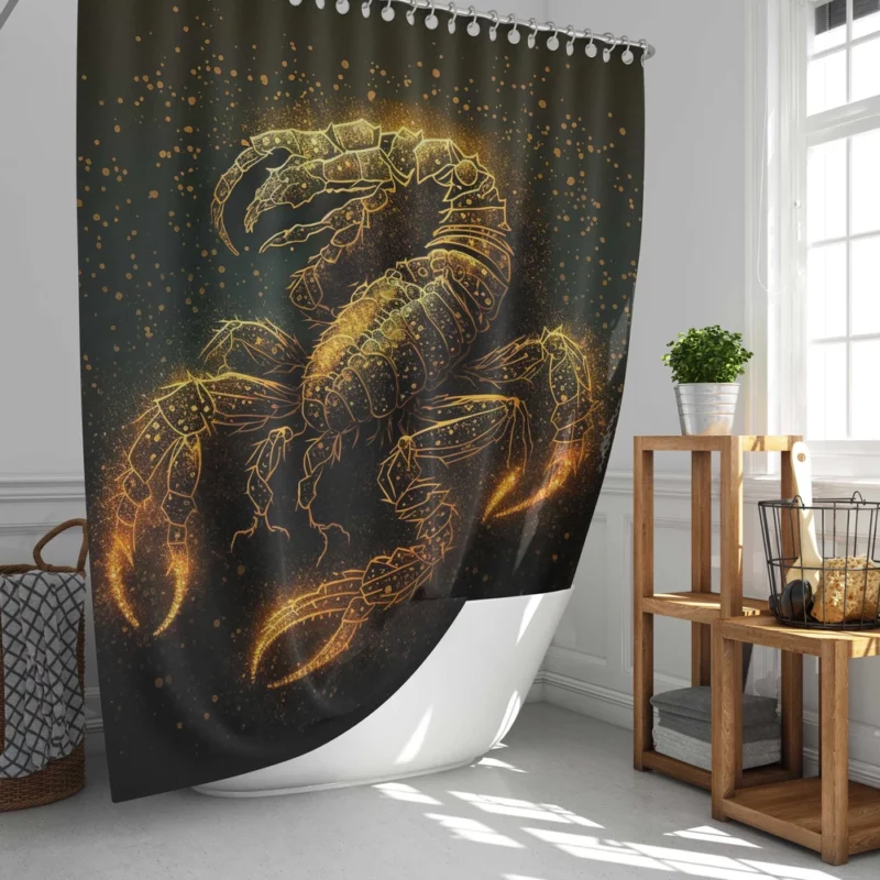 Fantasy Scorpio Zodiac Art Shower Curtain